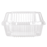 Clear Plastic Hinged Lid Container, 6