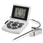 CDN White Combo Probe Thermometer, Timer & Clock