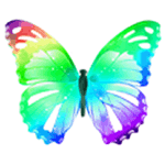 Crystal Candy Color Splash Edible Butterflies - Pack of 22