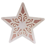 Crystal Candy Rose Gold Edible Wafer Paper Stars, Pack of 7