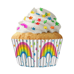 Cupcake Creations Paper Cups, Rainbows, Pack of 32