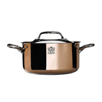 DeBuyer 3.5 Quart Copper Stew Pan with Lid