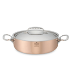 DeBuyer Copper Saute Pan with Lid - 3.3 Quart