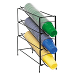 Dispense-Rite WR-CT-3 Vertical Wire Rack Cup Dispenser - 3 Section