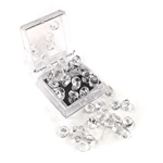 Edible Clear Diamond Jewels 10mm (16 Pieces)