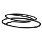 Elite Global Solutions SS3OV Reversible 2 1/2" Oval Rubber Coated Steel Stand - Case of 6