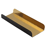 Folded Bottom Mono Board, Gold Interior & Black Exterior 1.75" x 5" - Case of 200