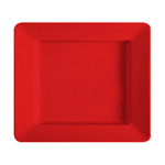 G. E. T. Melamine Plates, Rectangle, Red Sensation Series, 12" x 10" x 1.5" Deep - Case of 12