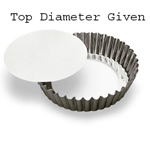 Fluted Round Tart / Quiche Pan with Loose Removable Bottom 8" x 1-3/4" H