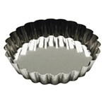 Gobel Tinned Steel Fluted Tartlet with Silver-Finish Look, 4-3/4