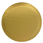 Gold Corrugated Round Cake & Pastry Board,  Size: 8" - Case Of 200