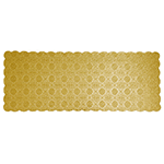 Gold Scalloped Log Cake Board (thick), 6.5" x 16.75" - Pack of 25