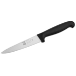 Icel Utility Knife, Wavy Edge, 4-1/4" Blade, Black Plastic Handle