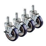 5" Push-In Casters (Set of 4) for Shelving