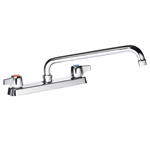 Krowne Metal 13-816L Silver Series 8" Center Deck Mount Faucet with 16" Spout