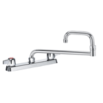 Krowne Metal 13-818L Silver Series 8" Center Deck Mount Faucet with 18" Jointed Spout