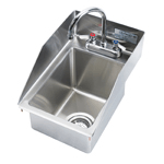 Krowne Metal HS-1225 - 12" x 18" Drop-In Hand Sink with Side Splashes and 5" Deep Bowl