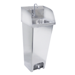 Krowne Metal HS-40 - 16" Wide Pedestal Hand Sink with Side Splashes