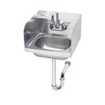 Krowne Metal HS-5 - 16" Wide Hand Sink with Side Splashes and P-Trap with Overflow