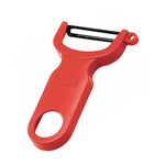 Kuhn Rikon Peeler Plastic handle, Carbon Steel Blade - Red