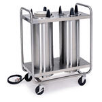 Lakeside 8200 Mobile Heated Open Frame Dish Dispenser 2-Stack, Plate Size: Up to 5"