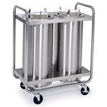 Lakeside LA797 Mobile Heated Self-Leveling Dish Dispenser 4-Stack, Plate Size: 6 1/2" to 9 3/4"