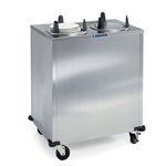 Lakeside 5212 Mobile Unheated Enclosed-Cabinet Dish Dispenser - 2 Stack, Round, Plate Size: 11-1/4" to 12-1/4"