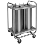 Lakeside LA774 Mobile Unheated Self-Leveling Dish Dispenser 2-Stack, Plate Size: 8 3/4" to 12"