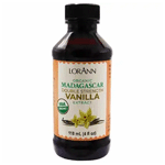 Lorann Oils Organic 2-fold Madagascar Vanilla Extract, 4 oz