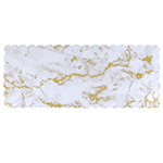 Marble-Colored Scalloped Log Cake Board 16-1/2