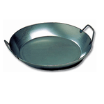 Matfer Black Steel Paella Pan, 15-3/4