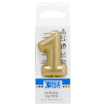 Mini Gold 'Number One' Candle, 1