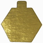Mono-Board, Gold, Hexagon with Tab - Pack of 25