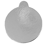 Mono-Board Silver, 3-1/4" Round with Tab - Case of 500
