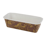 Novacart Brown and Gold Plumpy Loaf Baking Mold, 6-1/4" x 2-1/8" x 2" - Case of 720