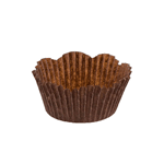 Novacart Disposable Brown Petal Paper Baking Cup, 2" Bottom x 1 1/4" High - Case of 10000