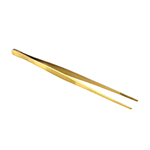 O'Creme Gold Stainless Steel Straight Tip Tweezers, 10
