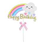O'Creme Rainbow 'Happy Birthday' Cake Topper