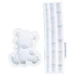 O'Creme Silicone Panda Bear and Bamboo Fondant Mold