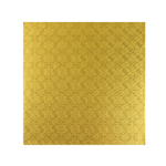 O'Creme Square Gold Cake Drum Board, 9" x 1/2" Thick, Pack of 5