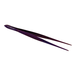 O'Creme Stainless Steel Purple Straight Fine Tip Tweezers, 6.25