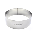 O'Creme Stainless Steel Round Cake Ring, 5" x 2" High