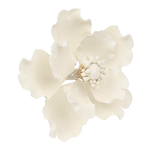 O'Creme White Anemone Gumpaste Flowers, Set of 6