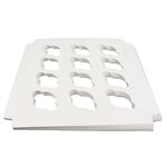 O'Creme White Cardboard Insert for Mini Cupcakes, 12 Cavities - Case of 100