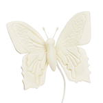 O'Creme Large White Gumpaste Butterflies - Set of 6