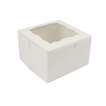 O'Creme White One Compartment Cupcake Box with Window 4