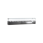 Omcan 79" Refrigerated Topping Rail with Glass Guard, 46680