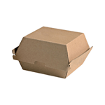 Packnwood Kraft Corrugated Clamshell Hamburger Take Out Box, 5.7