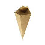 Packnwood Kraft Paper Cones with Dipping Sauce Compartment, 5 oz, 7.5" x 4.5" H, Case of 500