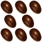 Polycarbonate Chocolate Mold Egg 3-7/8" x 2-5/8" x 1-1/4" High, 8 Cavities
